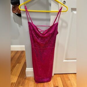 Lucy in the Sky Fuchsia Sequin Dress